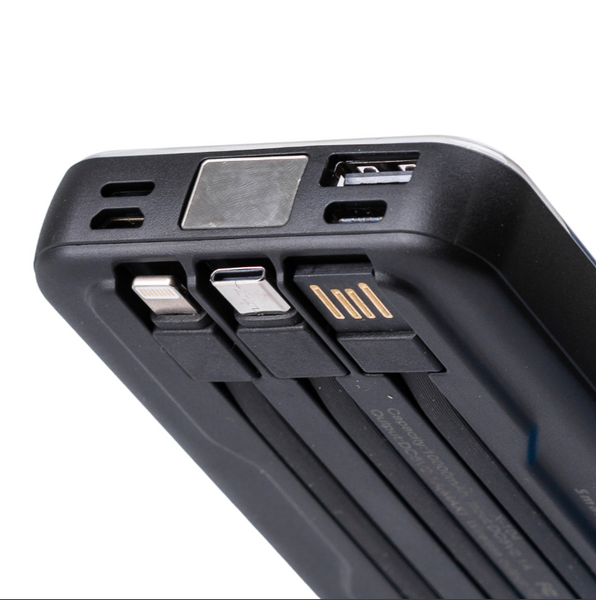 Повербанк 10000 mAh з бездротовою зарядкою USB-С/USB-A/microUSB/Apple Lightning 3 шнури в комплекті X104 / Smart X фото