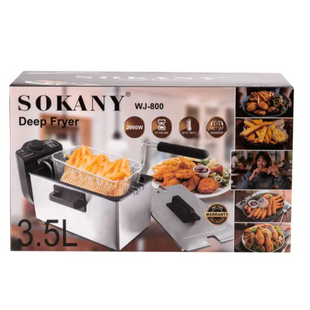 Фритюрниця SOKANY WJ-800 на 3,5 л із захистом від перегріву SOKANY WJ-800 фото