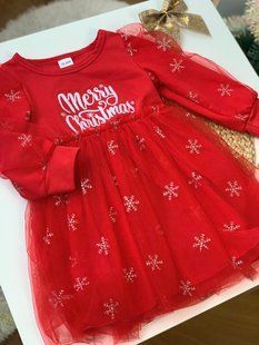Новорічна сукня "Merry Christmas" 125 фото