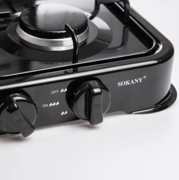 Настільна газова плита SOKANY SK-6004 чотириконфоркова для балонного газу  SK-6004-Black фото