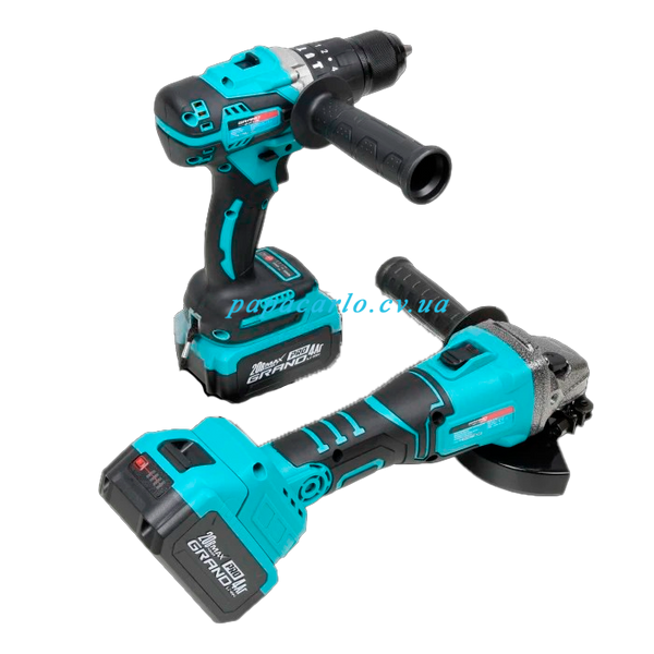 Набір акумуляторних інструментів Grand № 2 (МШУ-20BL/PRO+ДА-20/13UBL) 105 фото