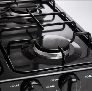 SOKANY SK-6004 4 конфорки &ndash; компактна настільна плита на балонний газ  SK-6004-Black3 фото